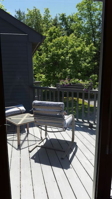 Private deck off guest room