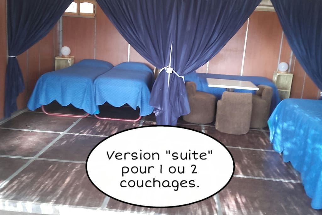 Configuration pour 1 à 4 personnes.