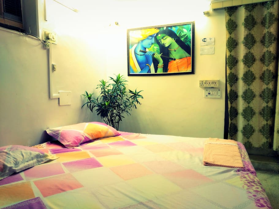 Room interior..with double bed