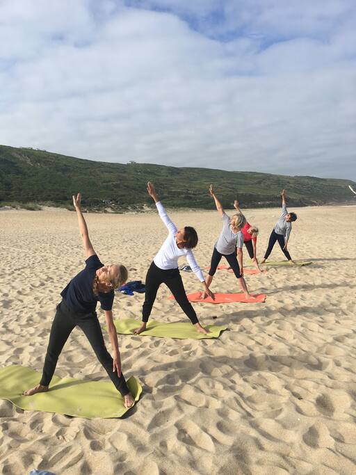 Yoga op het strand