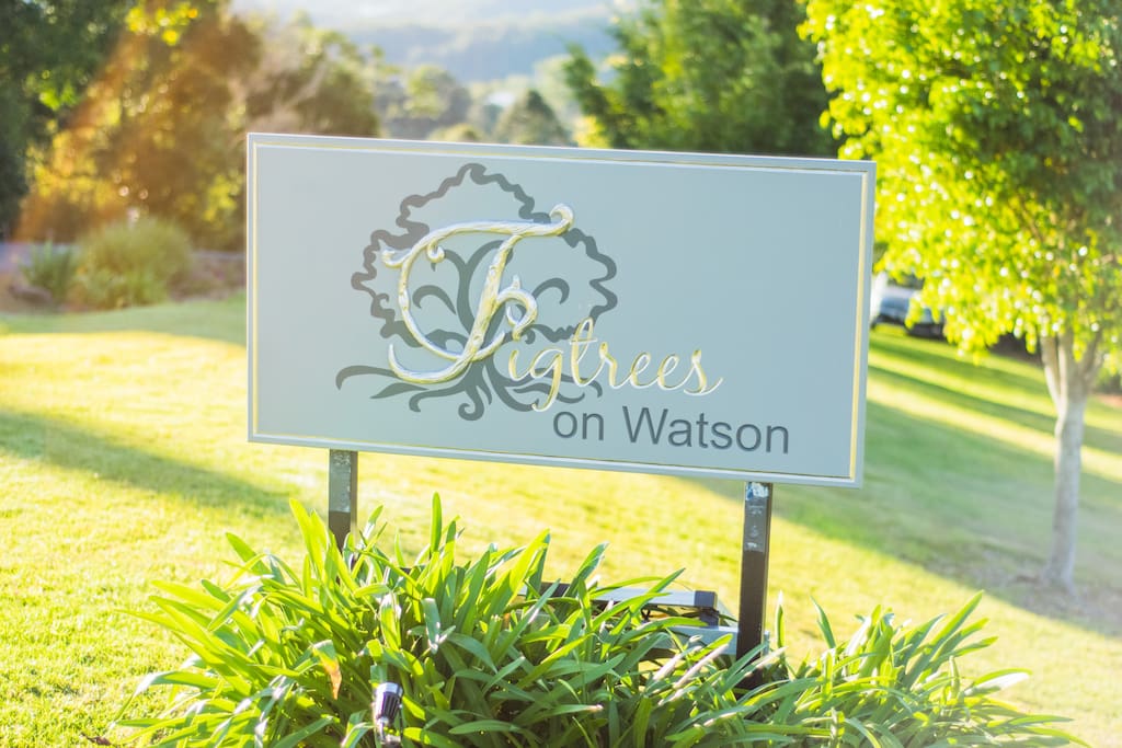 Look out for the Figtrees on Watson sign on the right of the road just before the driveway entrance.
