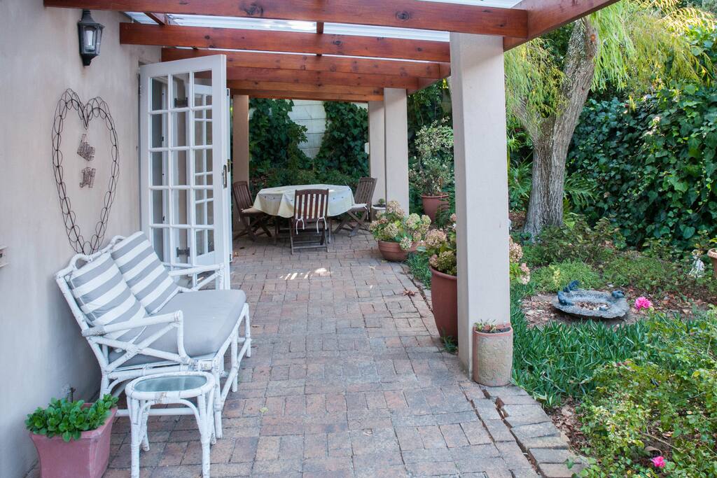 Patio with couch for relaxing