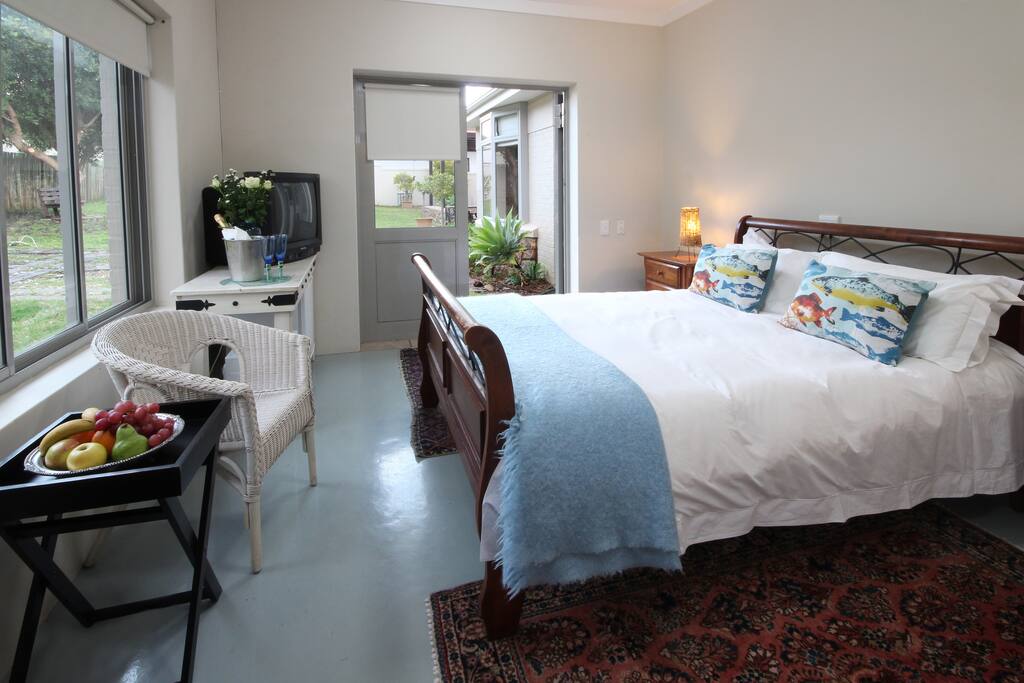 Bedroom with full dstv, fridge and microwave