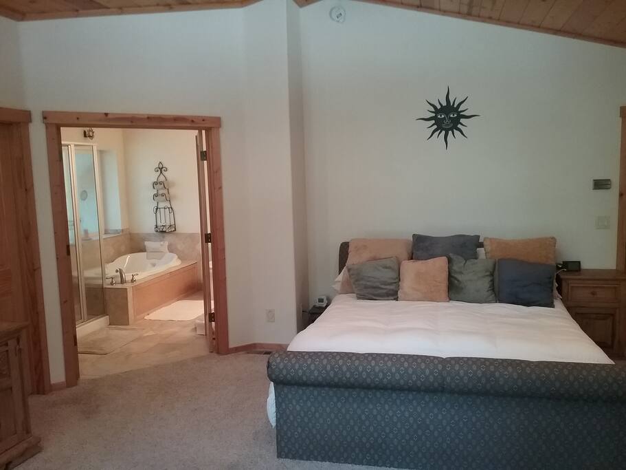 Master bedroom with ensuite bathroom