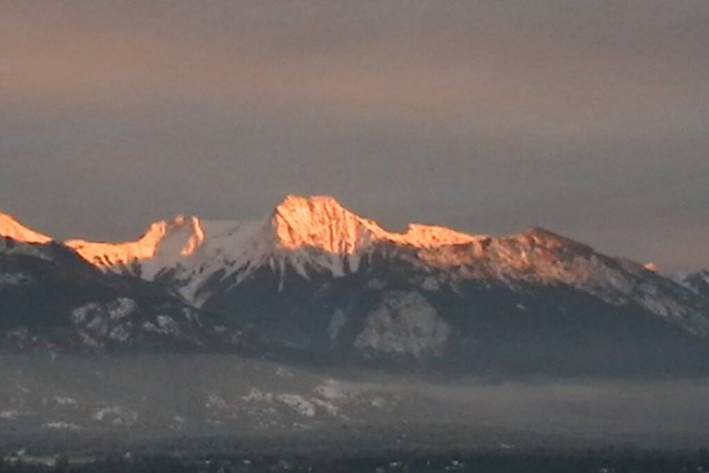 Sun drenched Chisel Peak