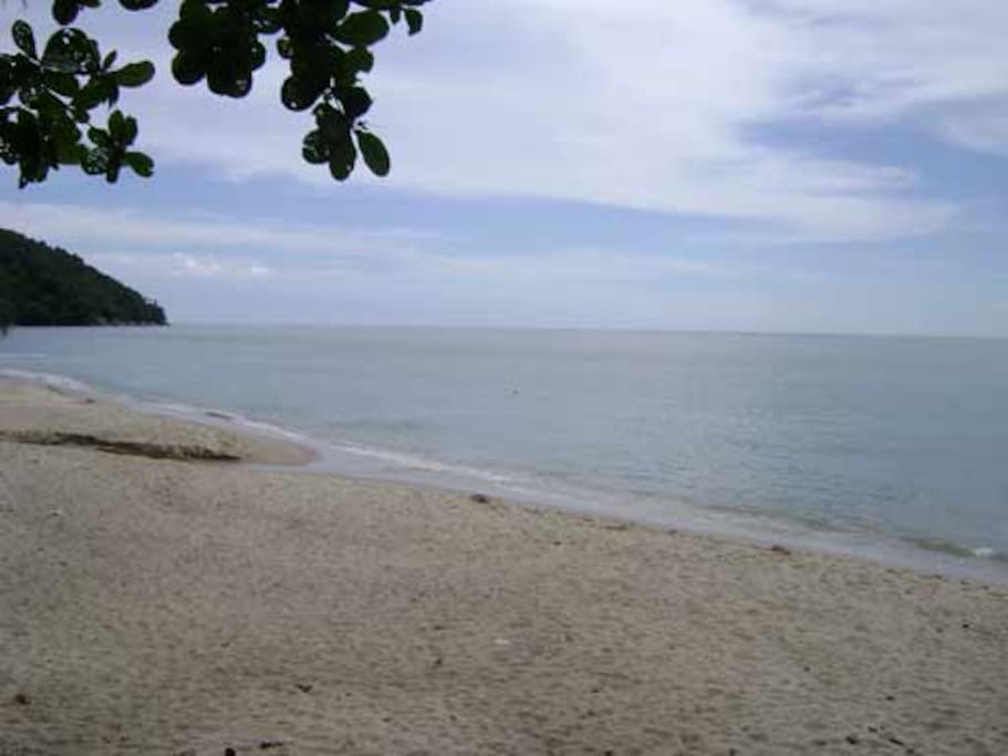 This is Pasir Panjang Beach, which is mostly deserted except on weekends.