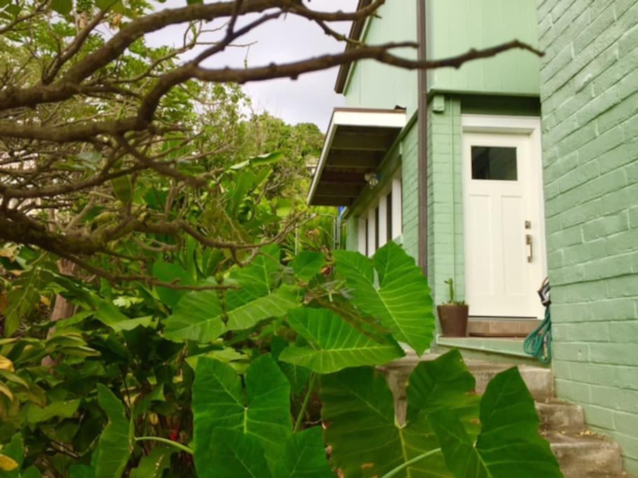A private entrance welcomes you.