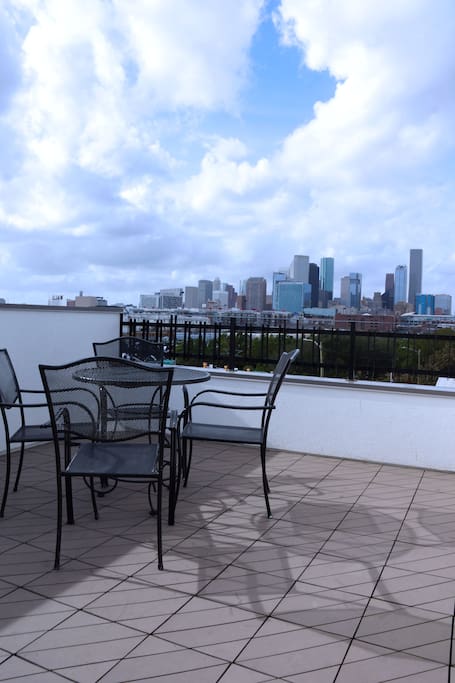Come and relax overseeing the skyline of Downtown Houston.