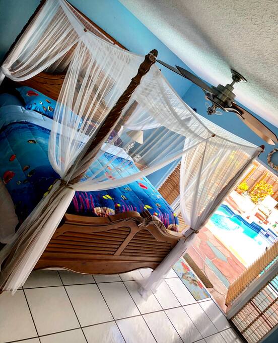 enjoy a king sized bed with fresh cotton sheets