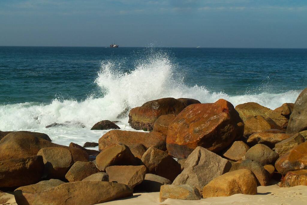 Surf in front of restaurant