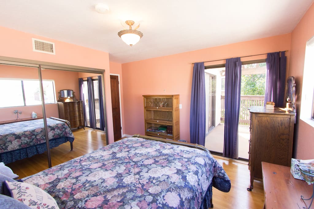 The Rose Suite has a deck that is shared with the Green Suite if both are rented.