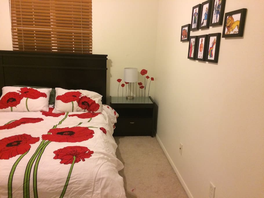 Poppy/Wizard of Oz themed room! Overhead lights and ceiling fan not pictured.