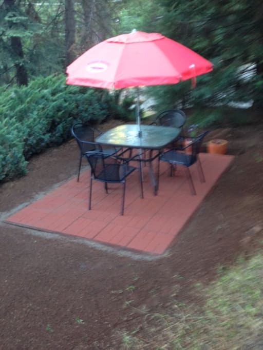 Patio out front
