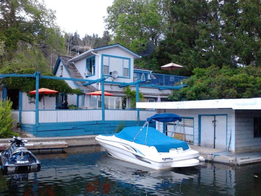 View of building from the lake.