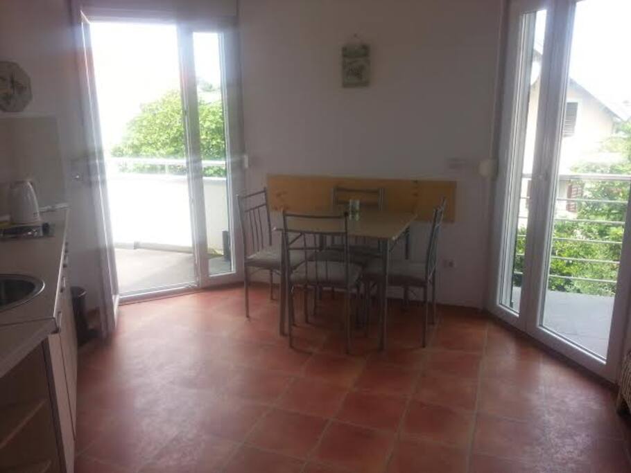 exit on terrace and balcony