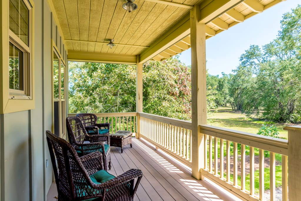 From the front porch you can watch for birds and just relax!