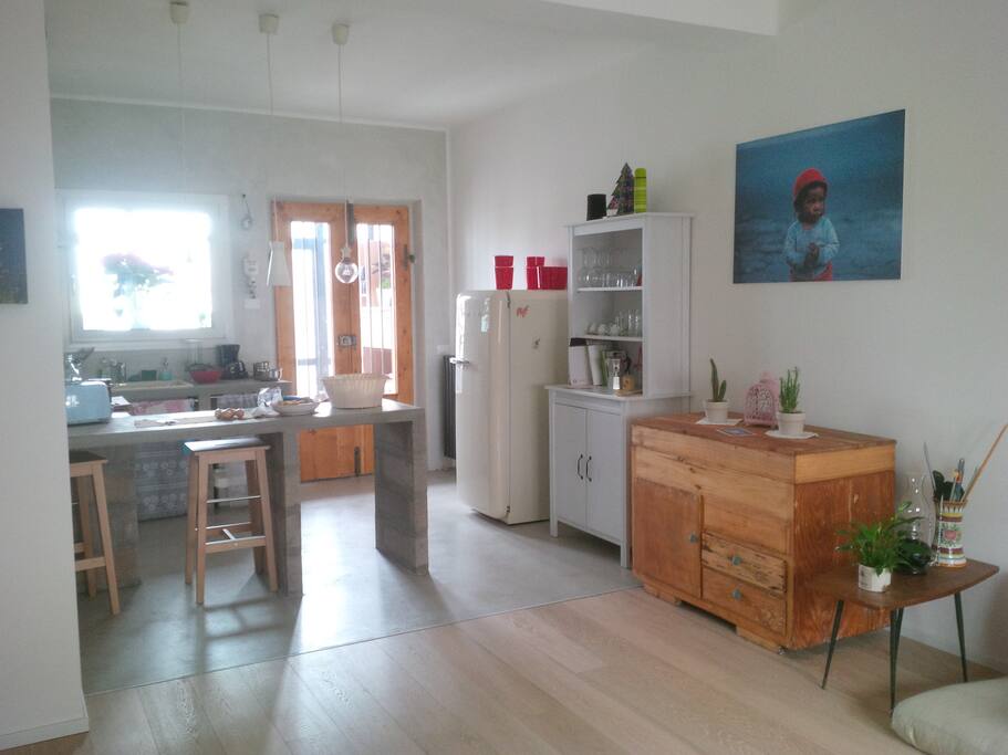 kitchen and dining room