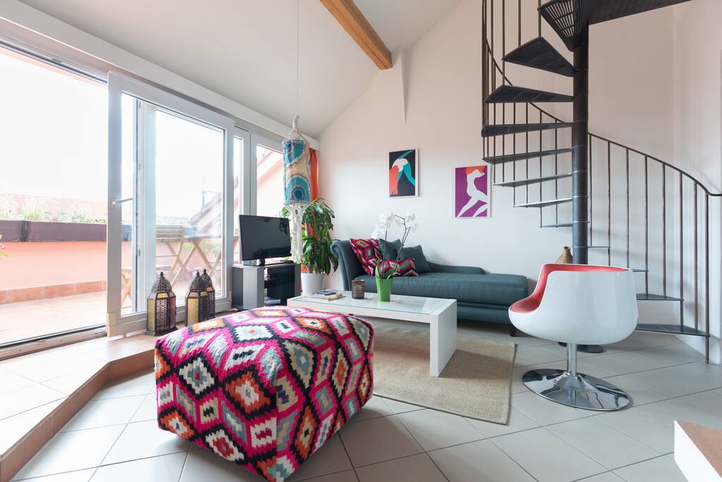 Living room with terrace