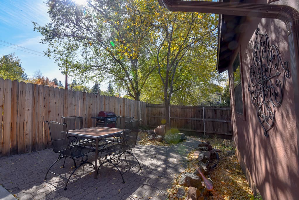 Front patio with gas grill