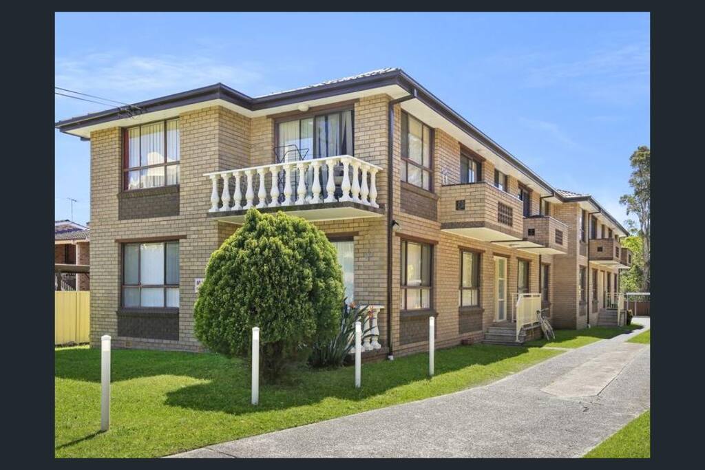 Front of the apartment block