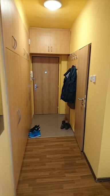 The halway that will greet you once you arrive