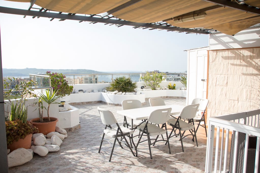 Amazing Terrace with Open Sea and Country View. Spectacular!