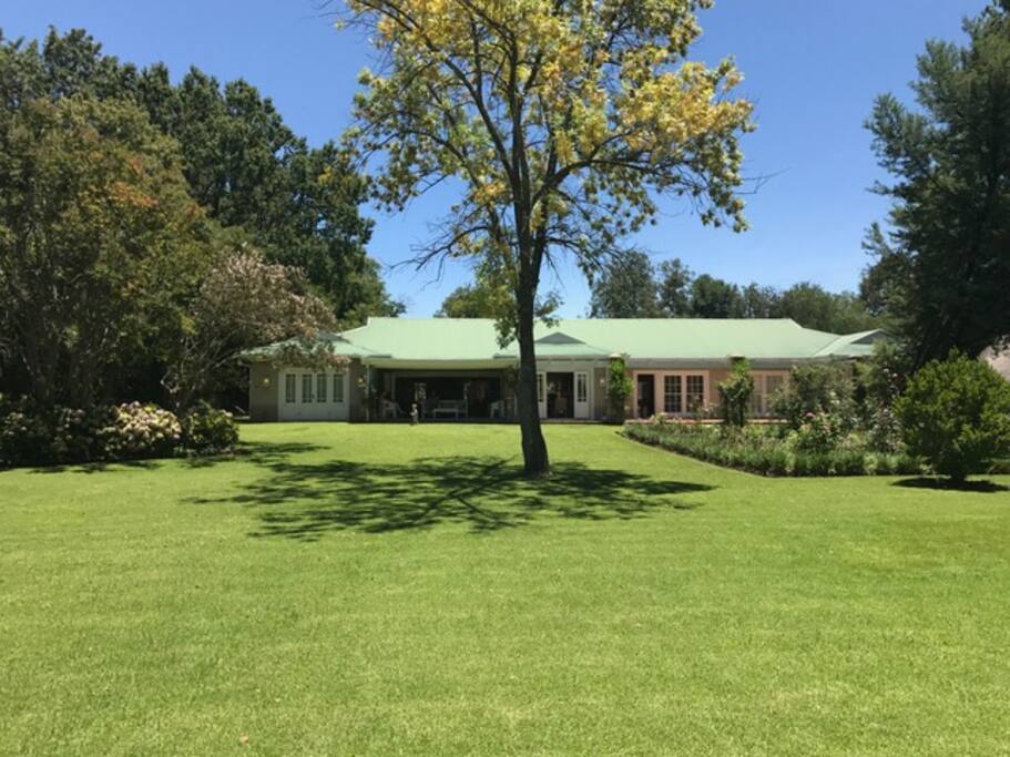 View up to house