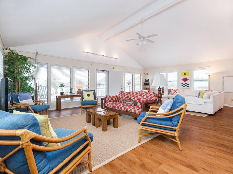 Living room when you first enter the house.