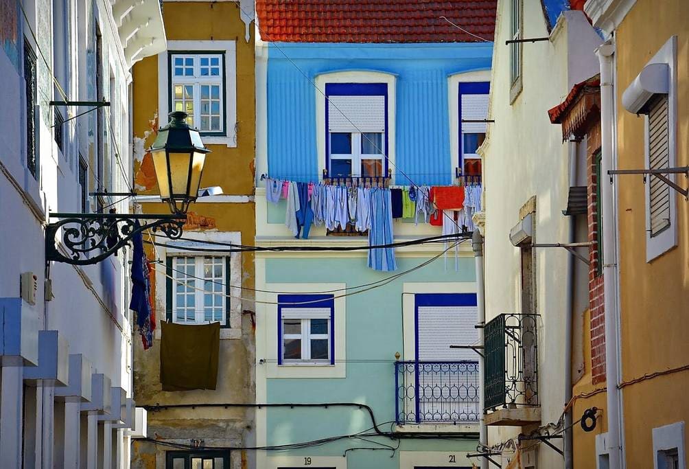 Streets Of Seixal Full Of Color with narrow Beautiful Streets