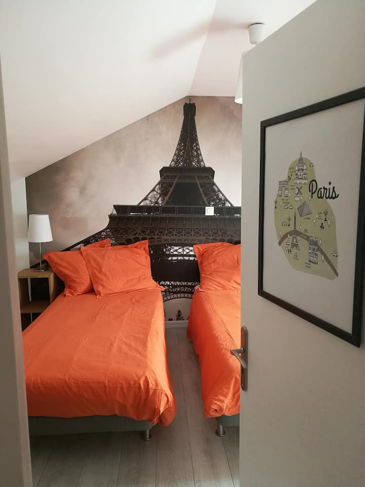 Chambre Paris à l'étage