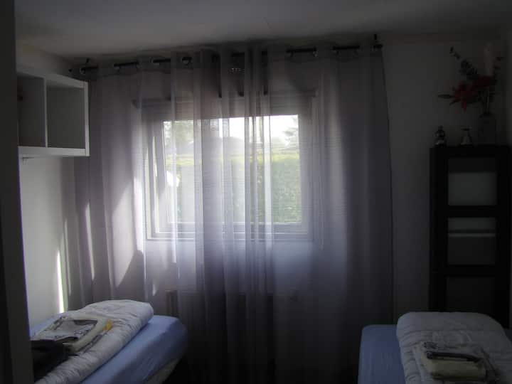 Bedroom with two box spring 