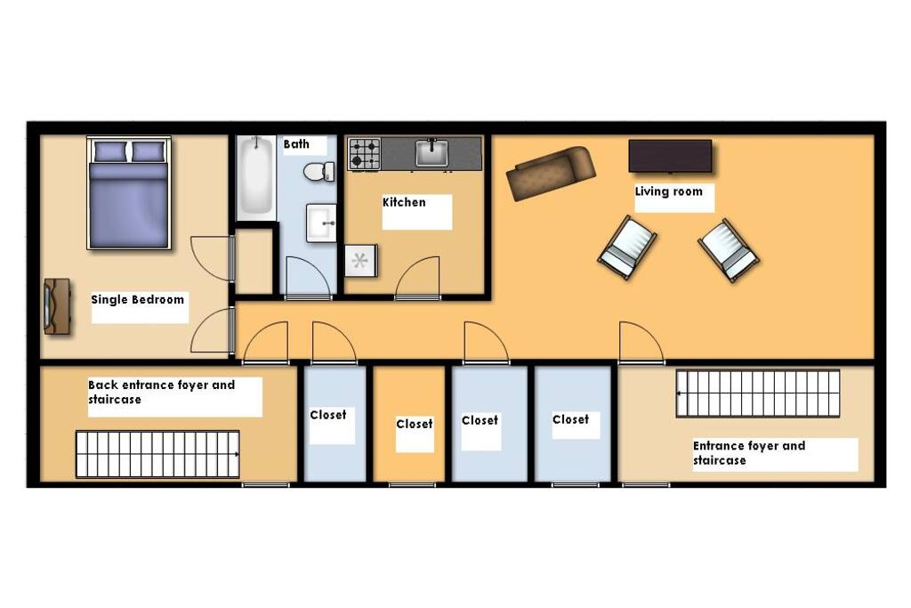 Truly Huge - This spacious 1BD/1BA layout has tons of sunlight yet private