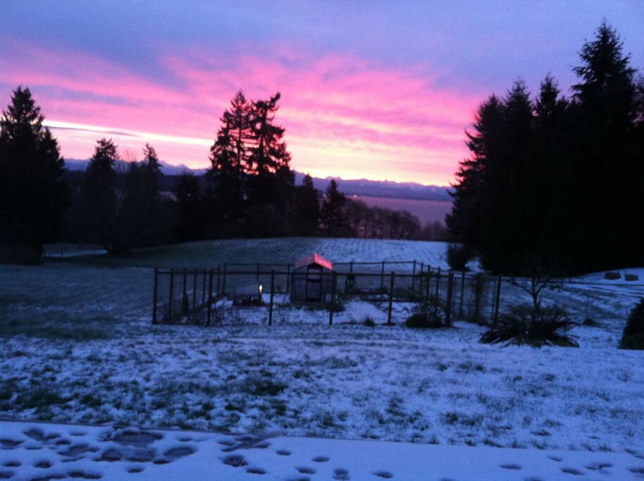 Sunrises are out of this world! Mountain water view!