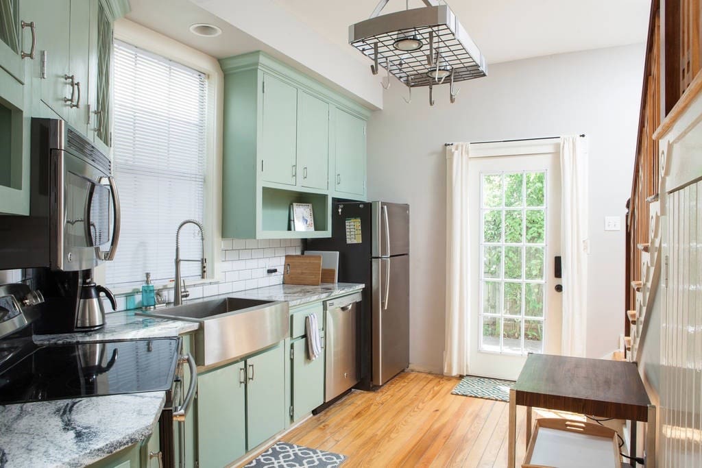 Shared kitchen fully equipped with everything you need to make a meal or snack