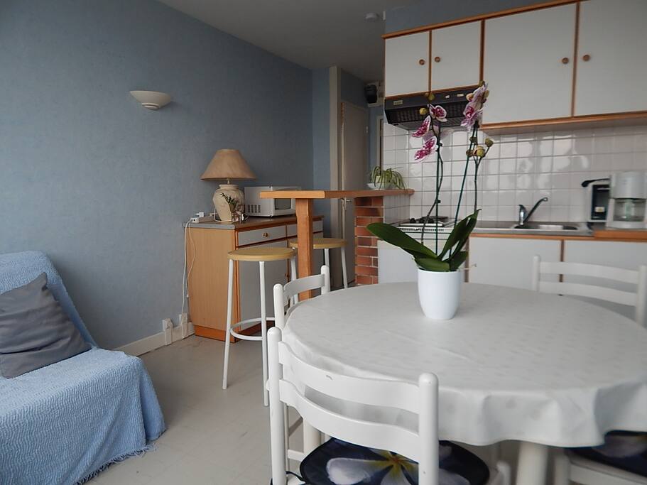 séjour avec espace cuisine