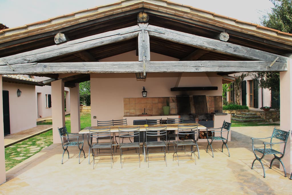 Patio con BBQ