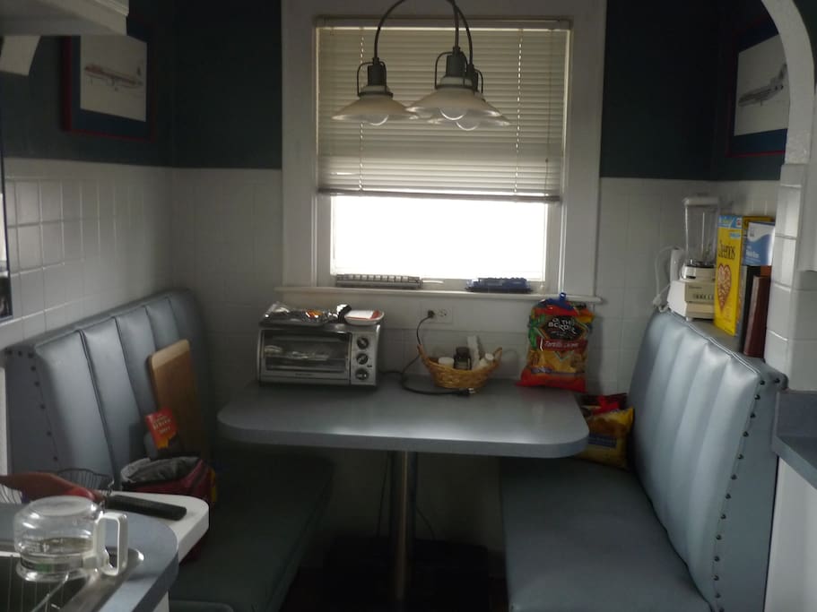 Breakfast nook off of the kitchen. Everyone loves this space.