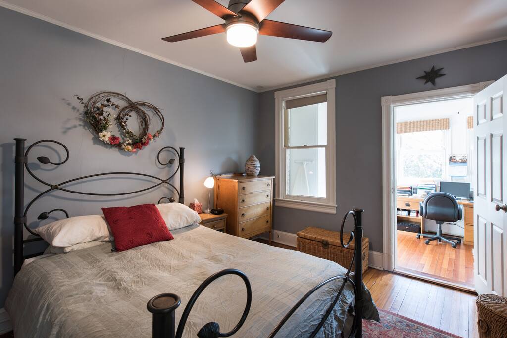 Master bedroom with private office/sitting room