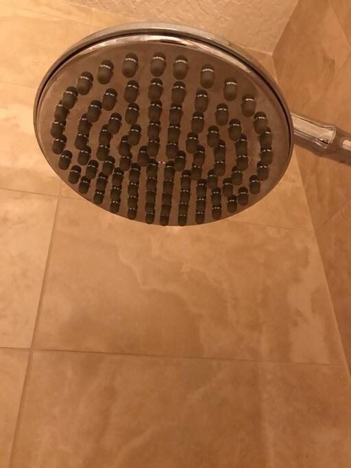Rain shower head for invigorating showers