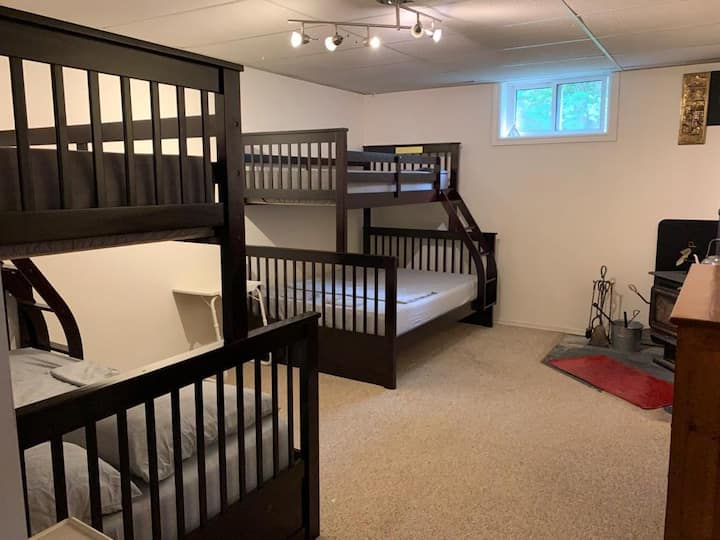 Bedroom 2 -lower level-2 double, 2 single beds