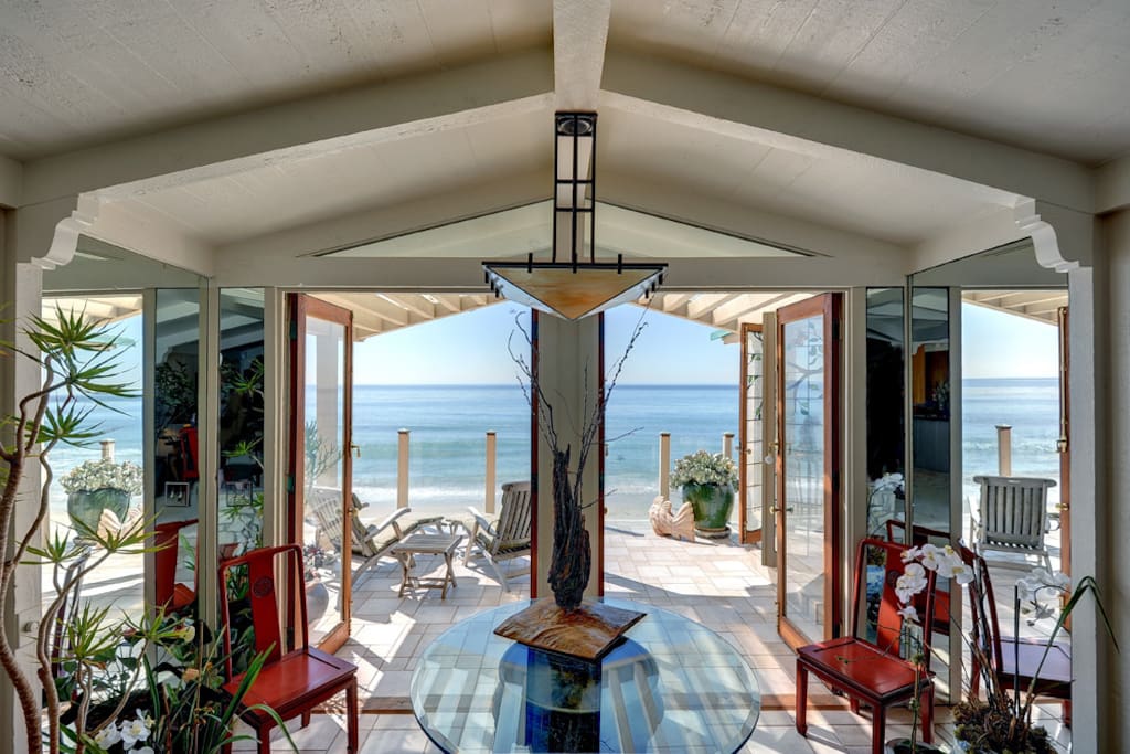 Ocean breezes blow gently through the French doors of our villa