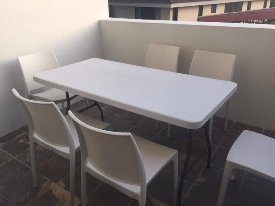 Table and Chairs at the Balcony