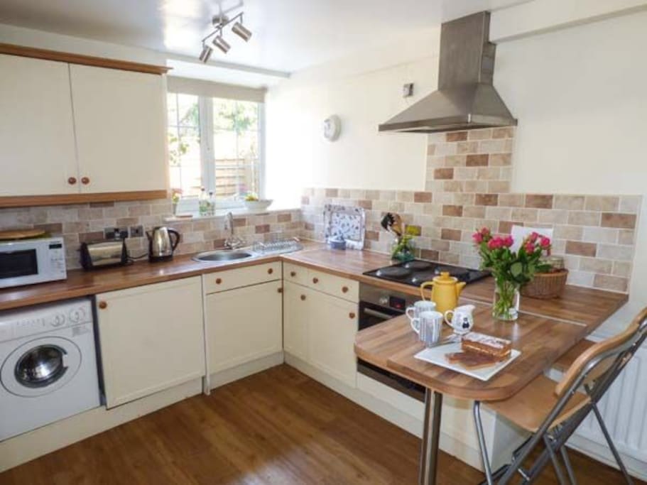 I aim to create a home from home experience in the kitchen of Stables End. You can create proper meals as there are plenty of kitchen utensils and appliances.