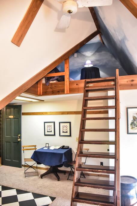 Up to the clouds - sleeping loft.