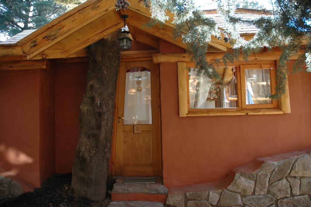 Entrada de la cabaña