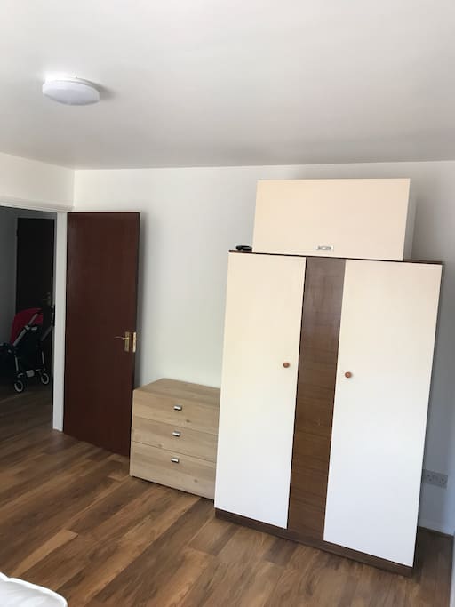 The wardrobe plus other extra storage