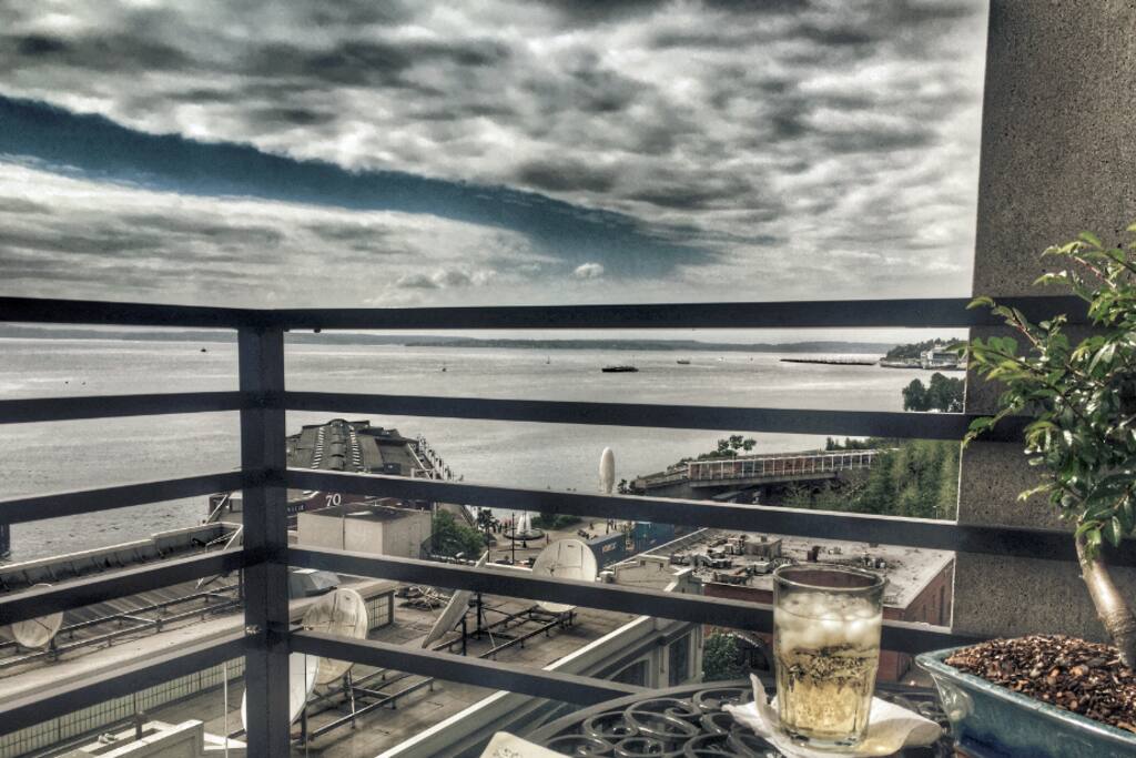 On a cloudy day in Seattle, you can still enjoy the view!