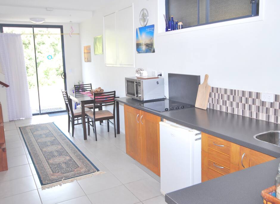 Your own kitchenette dinning area, entrance