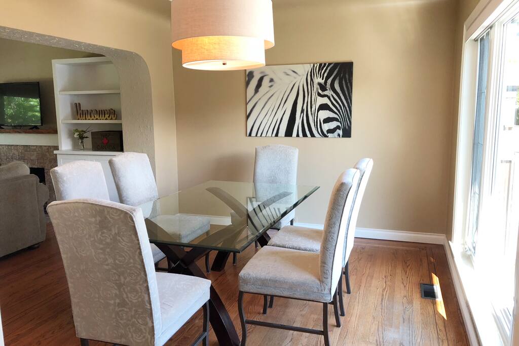 Glamorous dining room.