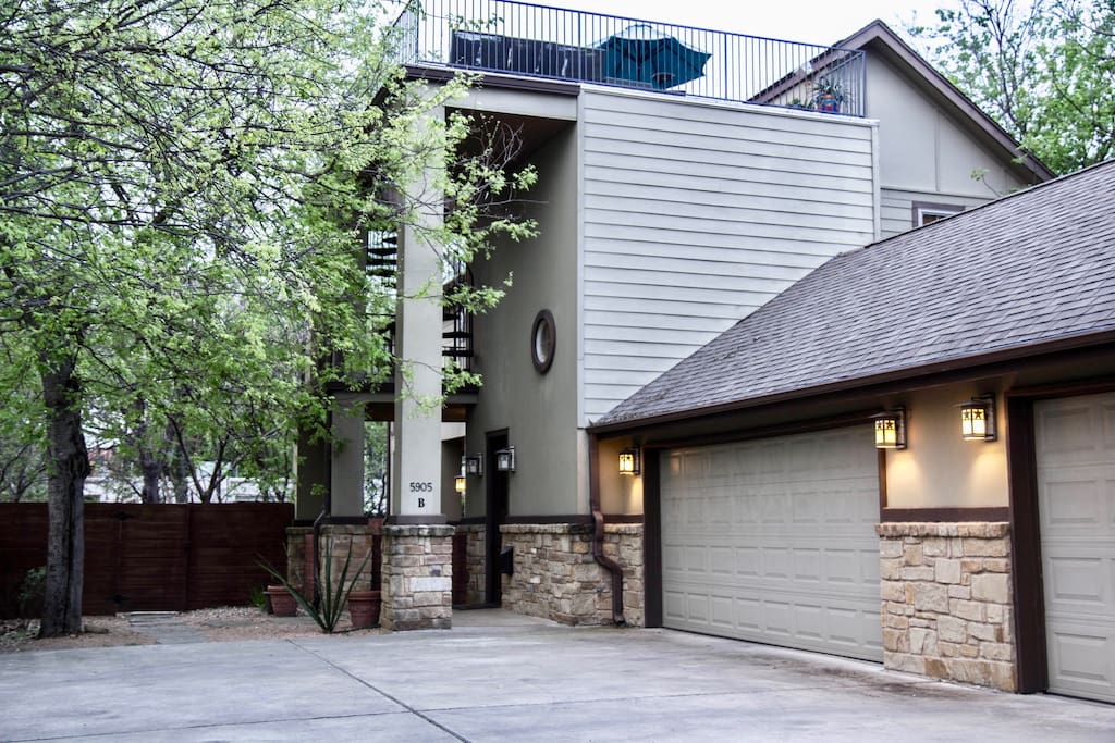 House is tucked away in a quiet neighborhood that's still close to the action.